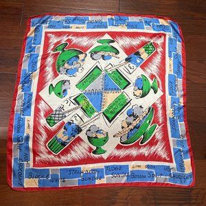 Vintage Silk Ice Cream Scarf